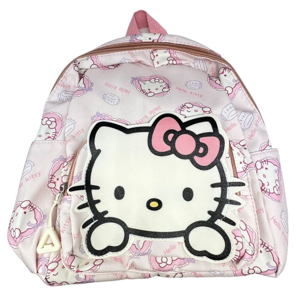 Hello Kitty Pink Mini Backpack All Over Print Kids Bag Pink Kawaii Y2K School